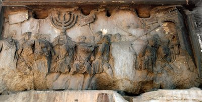 Römische Kunst: „Triumphzug der Bundeslade mit der Menora (siebenarmiger Leuchter)“ von Roman