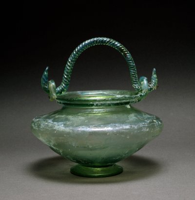 Römische Kunst: biconische Vase. 1. Jahrhundert n. Chr. Aus La Antigua Diam. 12 cm Museo Nacional de Arte Romano Merida, Spanien von Roman
