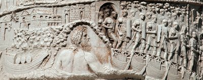 Die römischen Legionen segeln in Ancona unter dem Schutz von Neptun (Detail) von Roman