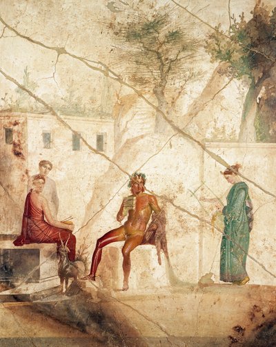 Fresko mit Pan unter Nymphen, aus Pompeji, Italien von Roman Roman