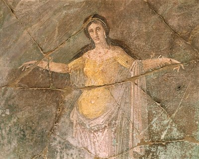 Italien, Region Kampanien, Provinz Neapel, Pompeji, Haus des Priesters Amandus, Fresko, das Andromeda darstellt von Roman Roman
