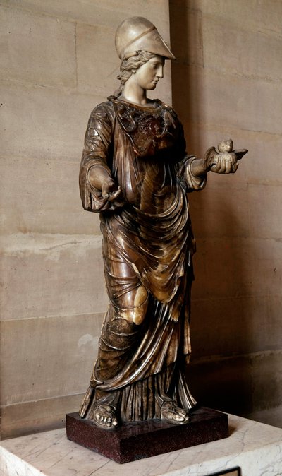 Römische Antike: Statue der Minerva mit Eule von Roman Roman