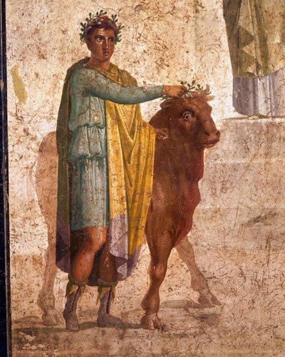 Römische Zivilisation, Fresko, das Jason und Pelias darstellt. Aus Pompeji von Roman Roman