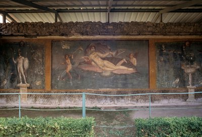 Venus in der Muschel, Fresko aus dem Peristyl im Haus der Venus in der Muschel, Pompeji (UNESCO-Welterbe) von Roman Roman