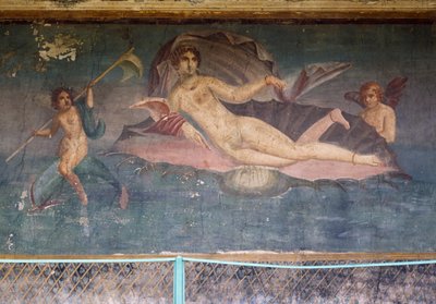 Venus in der Muschel, Fresko aus dem Peristyl im Haus der Venus in der Muschel, Pompeji (UNESCO-Welterbeliste) von Roman Roman