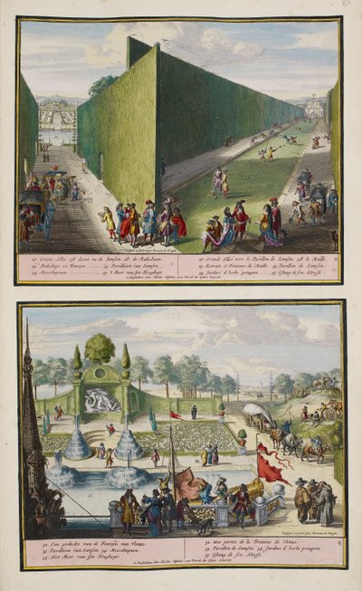 Der Park von Enghien, ca. 1685, Illustration aus 