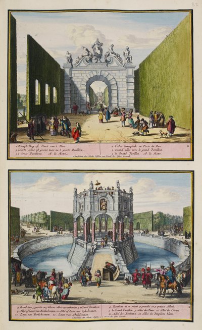 Der Park von Enghien, ca. 1685, Illustration aus 
