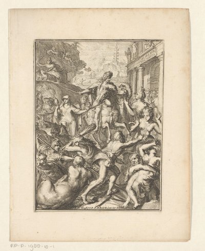 Allegorische Darstellung von Wilhelm III. zu Pferd von Romeyn de Hooghe