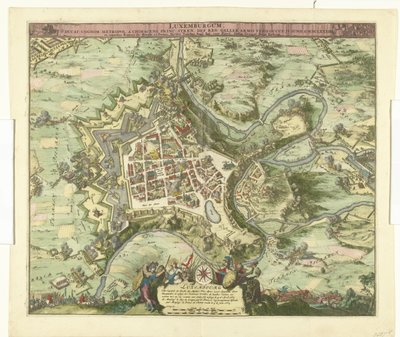 Bombardierung von Luxemburg durch Marschall de Créquy, 1684 von Romeyn de Hooghe