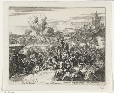 Kämpfe zwischen Habsburgern und Türken vor Wien von Romeyn de Hooghe
