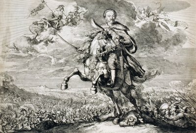 Verherrlichung von John Sobieski III (1629-96) in der Schlacht von Chocim, 1674 von Romeyn de Hooghe