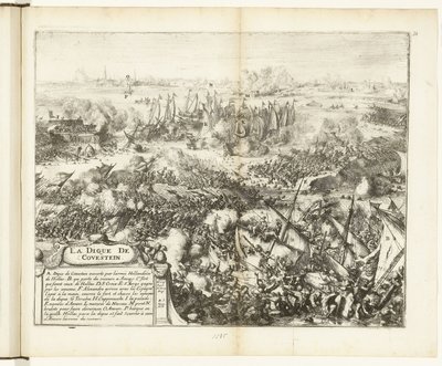 Kampf um den Kauwenstein-Damm, 1585 von Romeyn de Hooghe