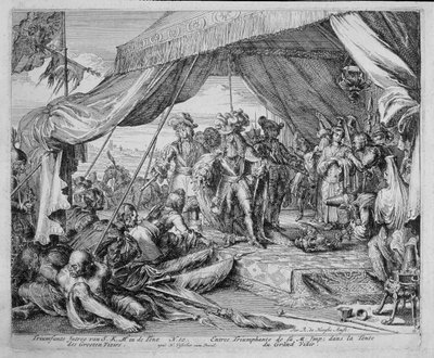 Wiener Druckzyklus, Einzug von Kaiser Leopold (1640-1705) ins Zelt des Großwesirs, 1683 von Romeyn de Hooghe