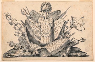 Trophäe von Waffen, 1830–1850 von Romolo Achille Liverani