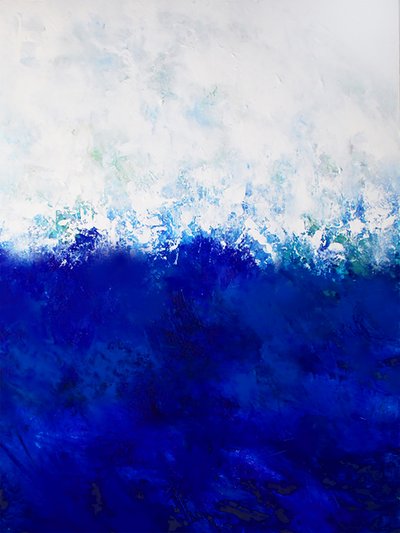 Tiefblaue Wellenabstraktion von Ron Halfant