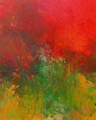 Lebendige abstrakte Landschaft von Ron Halfant