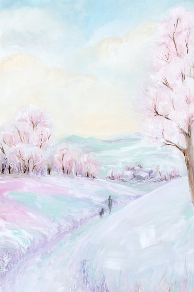 Träumender Winterblüten-Spaziergang von Rosana Laiz Blursbyai