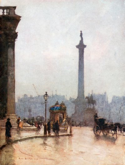 Nelsons Säule und Portikus von St. Martin-in-the-Fields von Rose Maynard Barton