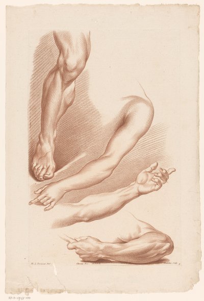 Drei Arme und ein Bein von Louis François Roubillac
