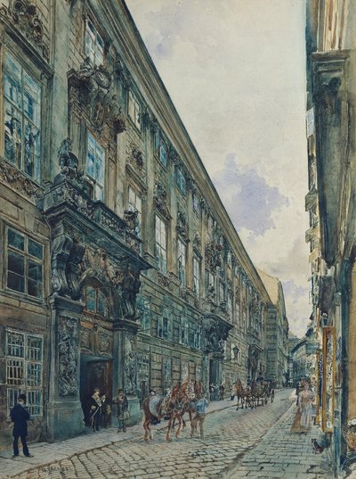 Das Winterpalais des Prinzen Eugen von Savoyen in der Himmelpfortgasse in Wien von Rudolf von Alt