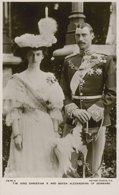 König Christian X. und Königin Alexandrine von Dänemark von Russian Photographer