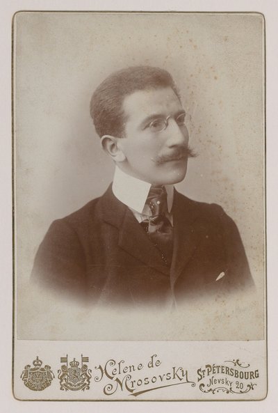 Porträt des Malers Leon Bakst (1866-1924) von Russian Photographer