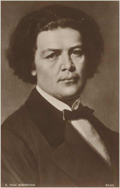 Porträt von Anton Rubinstein von Russian School