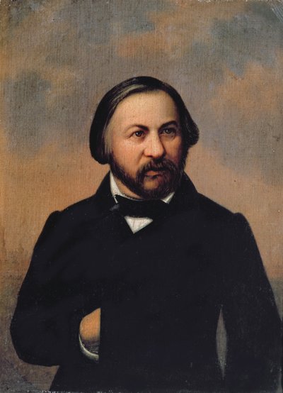 Porträt von Michail Iwanowitsch Glinka (1804-57), 1850er Jahre von Russian School