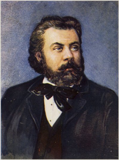 Porträt von Modest Mussorgsky von Russian School