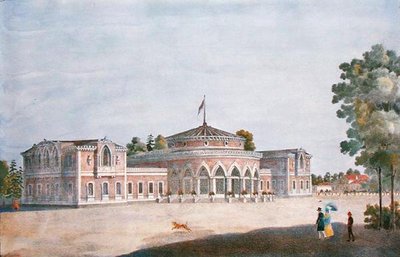 Bahnhof und französisches Restaurant im Katharinenpark, 1824 von Russian School