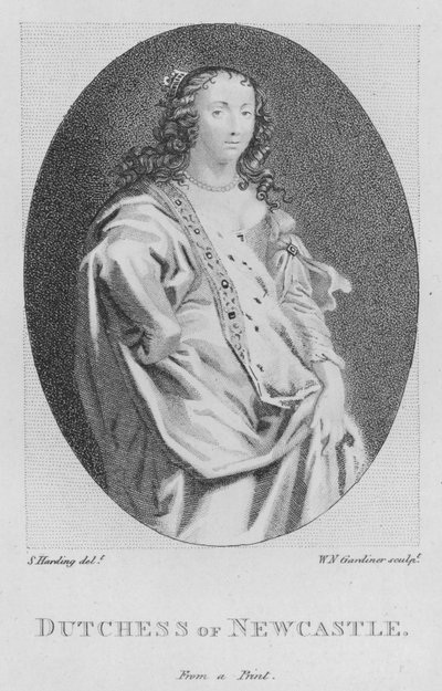 Herzogin von Newcastle (Gravur) von S. (after) Harding