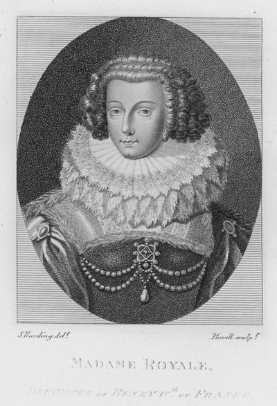 Madame Royale, Tochter von Heinrich IV. von Frankreich (Gravur) von S. (after) Harding