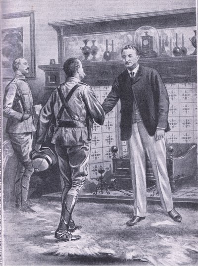 Als Kimberley von French befreit wurde. General French und Cecil Rhodes, Illustration aus Cassells Romance of Famous Lives, ca. 1940 von S. Begg
