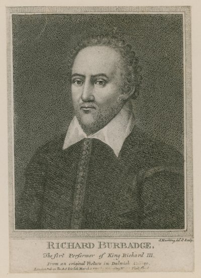 Richard Burbadge, der erste Darsteller von König Richard III von S. Harding