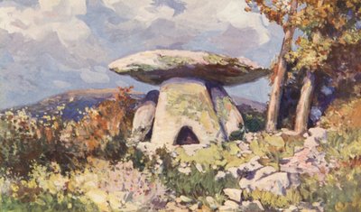 Dolmen von Grandmont (Farblithografie) von Sabine Baring Gould