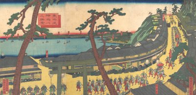 Ansicht von Kanagawa auf der Tokaido-Straße von Sadahide Utagawa