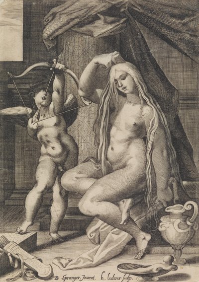 Venus und Amor, 1571-1650 von Sadeler