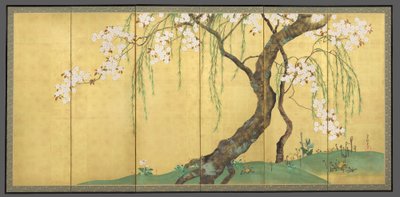 Kirsch- und Ahornbäume von Sakai Hoitsu