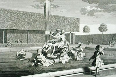 Der Neptun- und Thetisbrunnen im Belvedere-Palast, Wien, graviert von Jakob Gottlieb Thelott (ca. 1711-75), veröffentlicht ca. 1730-40 von Salomon (after) Kleiner