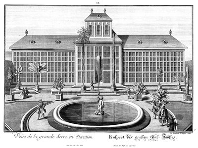 Prospekt des großen Glashauses von Salomon Kleiner