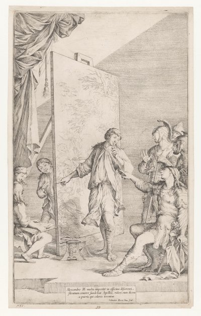 Alexander der Große im Atelier von Apelles von Salvator Rosa