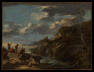 Banditen an einer felsigen Küste von Salvator Rosa