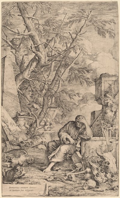 Demokrit in Meditation von Salvator Rosa