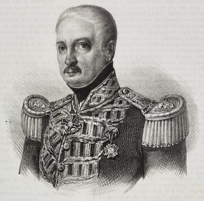 Porträt von Marschall Francesco Maria Tanchi (1773-1843), Lithographie von Salvatore Puglia aus Poliorama Pittoresco, Nr. 46, 24. Juni von Salvatore Puglia