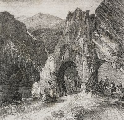 Ansicht auf dem Balkan, Lithographie von Salvatore Puglia aus Poliorama Pittoresco, Nr. 13, 2. November von Salvatore Puglia