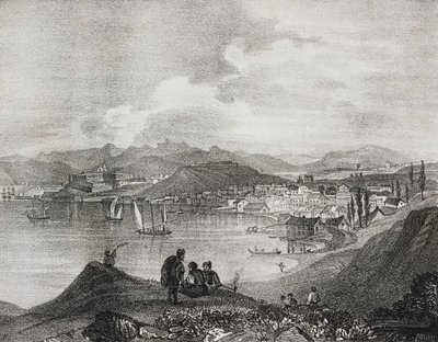Ansicht von Korfu vom Mount Oliveto, Ionische Inseln, Griechenland von Salvatore Puglia