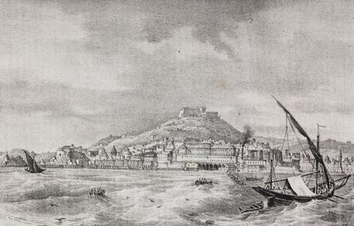 Ansicht von Neapel vom Meer aus, Kampanien, Italien, Lithographie von Salvatore Puglia aus Poliorama Pittoresco, Nr. 2, 17. August von Salvatore Puglia