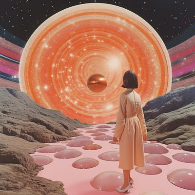 Blick auf den orangefarbenen Planeten von Samantha Hearn