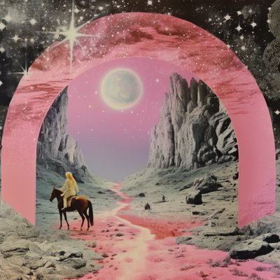 Einsamer Reiter auf kosmischer Reise von Samantha Hearn