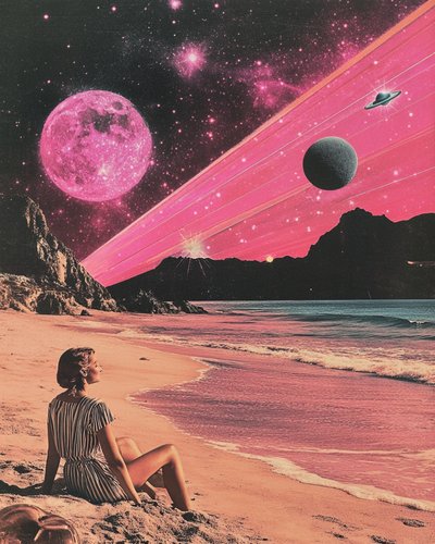 Rosa kosmischer Strand von Samantha Hearn